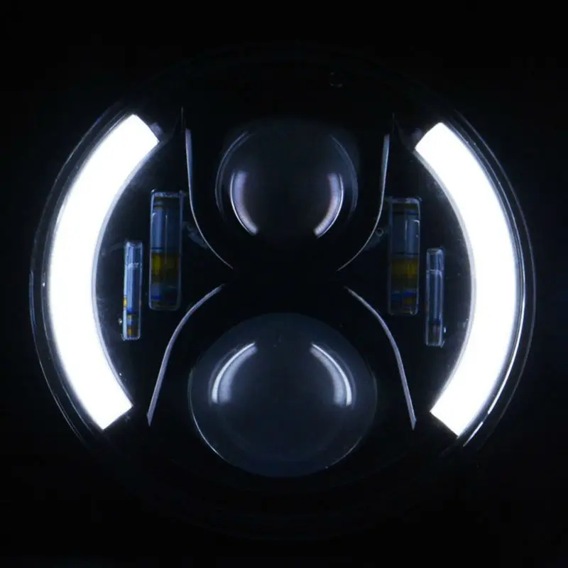 1 шт. 7 ''дюймов H4 H13 60 Вт 3000 лм круглый светодиодный прожектор-Фара с белым