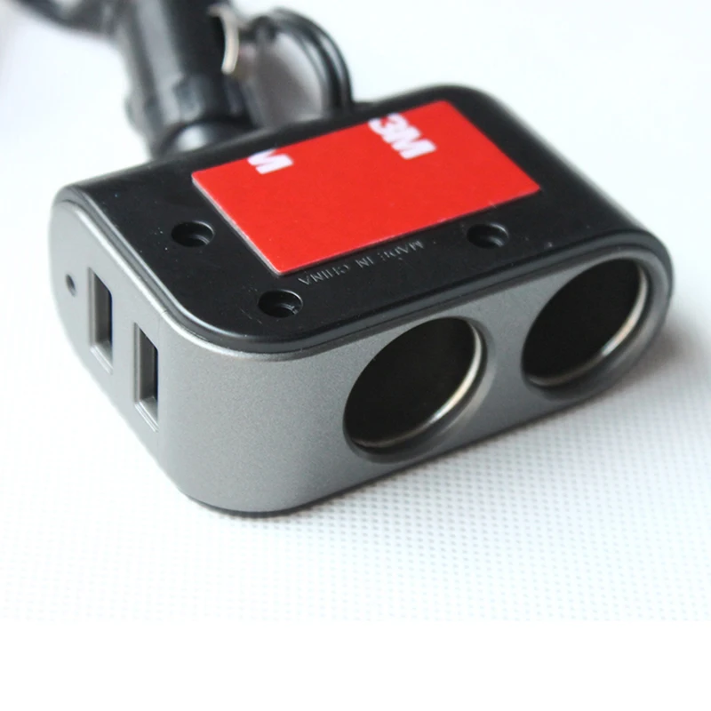 Автомобильное зарядное устройство usb порта со штекерным гнездом usb voiture автомобильный сигаретный прикуриватель компонентов розетка одно-turn 2 отверстия dual USB интерфейс