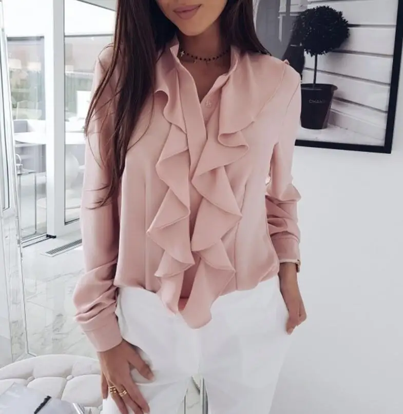 Модные новые женские цветочные шифоновые блузки Elgeant Блузка Повседневная