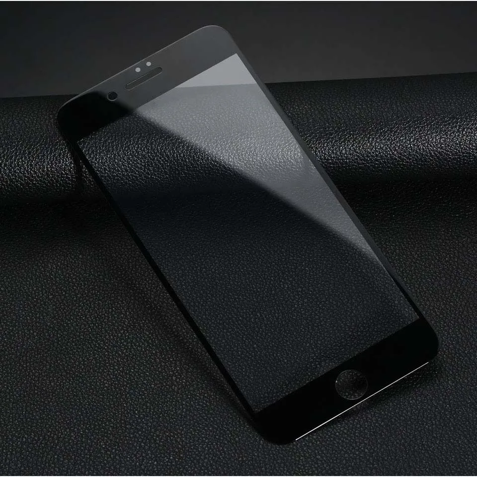 black REMAX 9D полное покрытие закаленное стекло протектор экрана для iPhone 7 7plus 8 8plus изогнутая поверхность пленка - Цвет: black