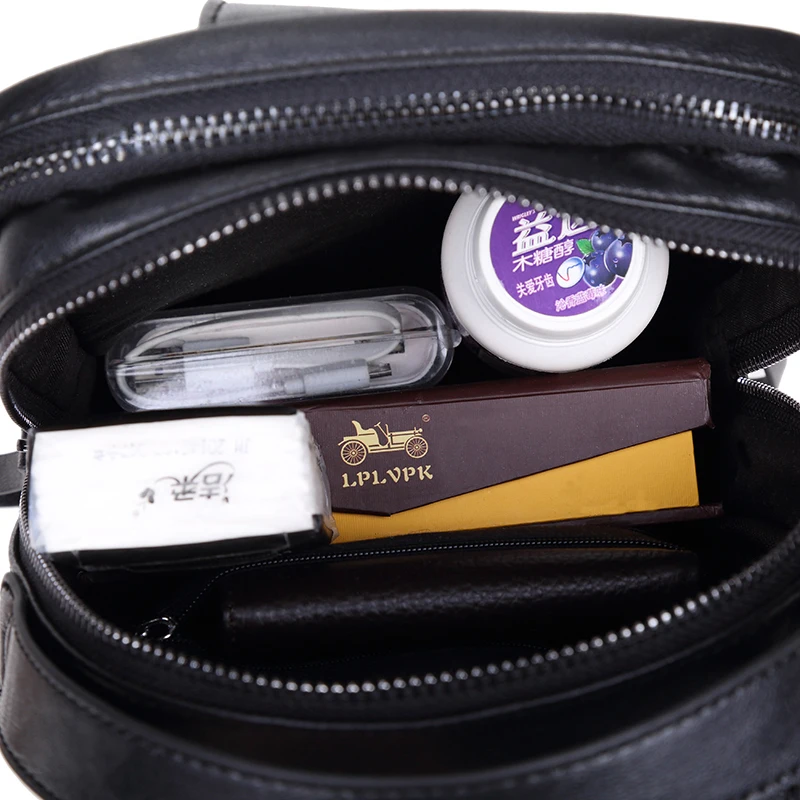 Нагрудная сумка из ПУ кожи для мужчин модный мессенджер отдыха PT1139|bag biodegradable|bag