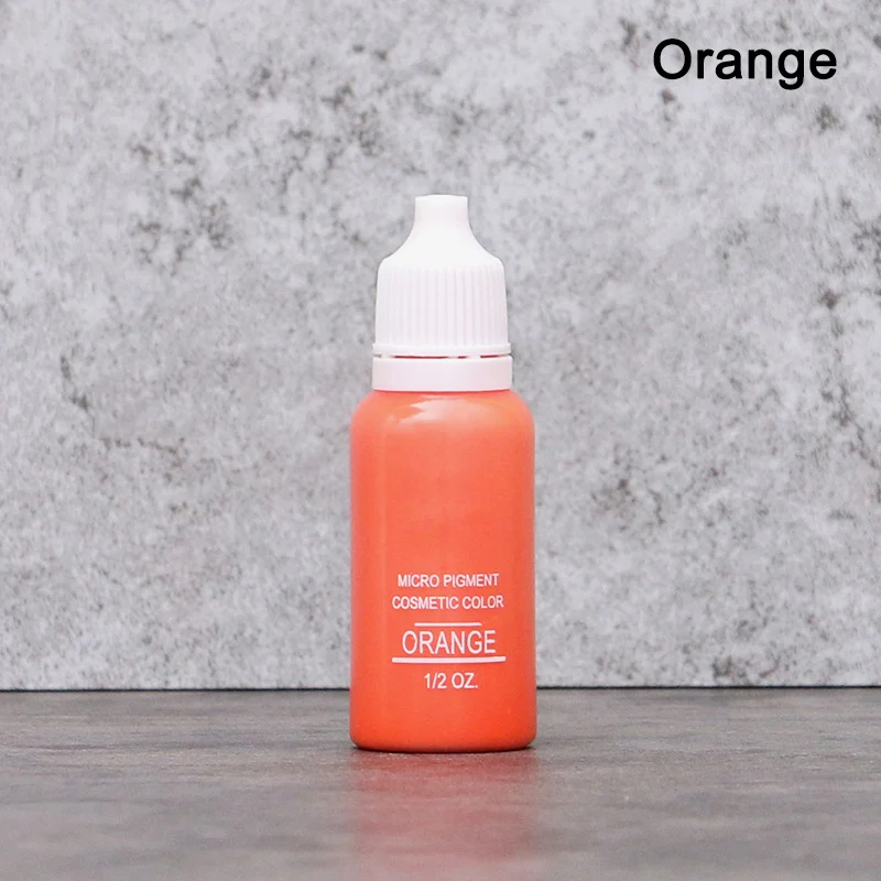 orange 15 мл микроблейдинг жидкий пигмент для полупостоянных губ бровей подводка для глаз татуировки чернила - Цвет: orange