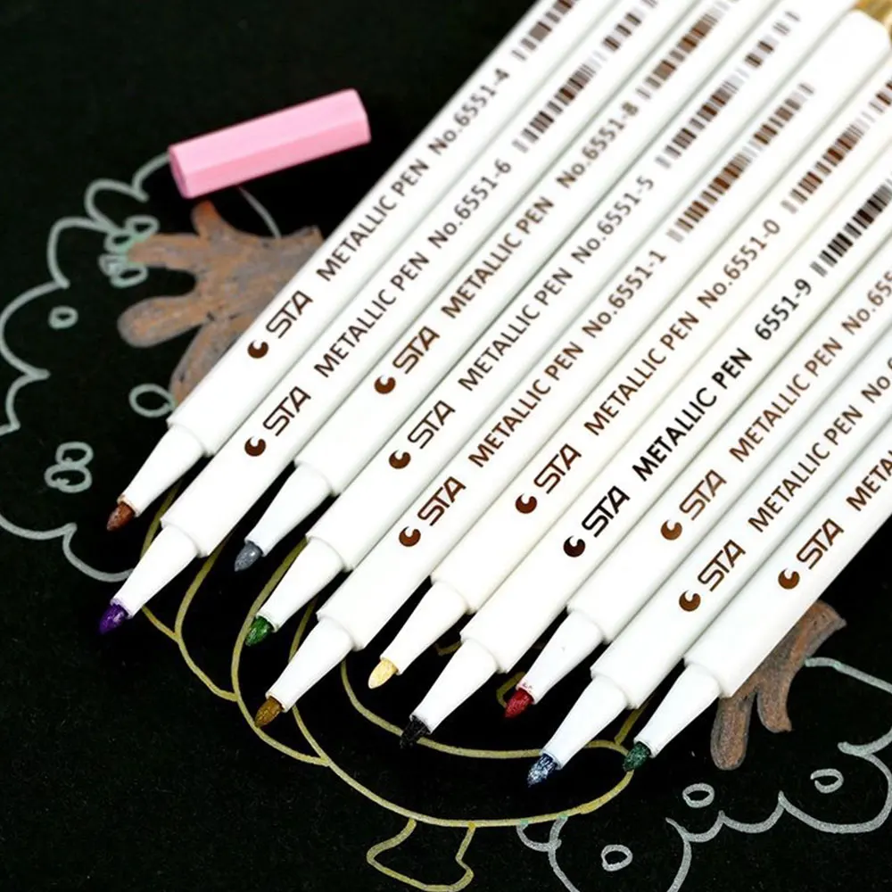 10 шт./лот, 10 цветов, маркерная ручка Sharpie Posca, Перманентный маркер, ручка для рисования, подарки, маркер Sharpie, красочный, школьный, высокое качество