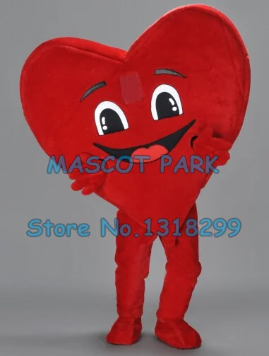 

mascot new happy heart mascot costume adult size cartoon red heart for valentine's day