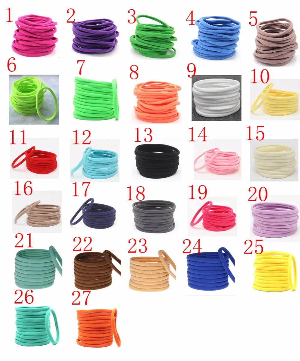 2000pcs aby Non-Marking Headwear Children Spandex Soft Nylon Headband Good Quality Skinny Stretchy Girls Boys Infant Head Band