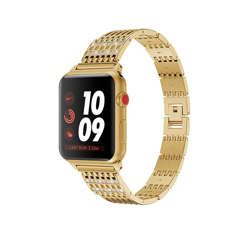 Ремешок Стразы для Apple Watch Band Series 4 3 2 1 38 мм 42 44 40 браслет смарт часов аксессуары