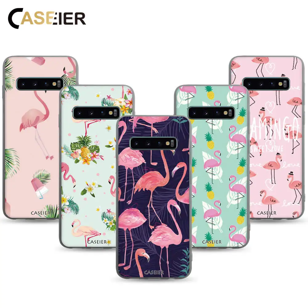Caseier с рисунком в виде птиц для серии чехол samsung Galaxy A7 2018 Крышка S8 S9 S10 S10E Plus Note 8 9 J3 J5