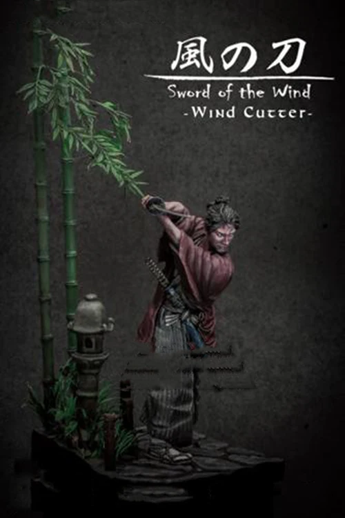 

1/24 75mm Sword of the Wind Samurai Windcutter 75mm toy Resin Model Miniature Kit Unassembly Unpainted
