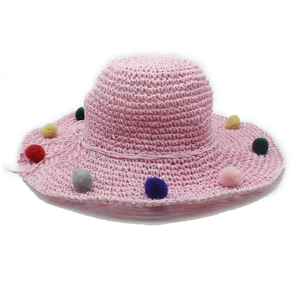 Шляпа от солнца из рафии женская элегантная Складная Панама с широкими полями