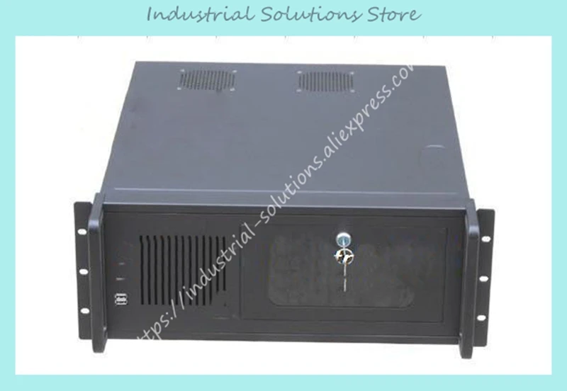 

New 4U Industrial Computer Case 4U Server Computer Case 8 Hard Drive 2 Bit 4U450ATX Black 7 Building