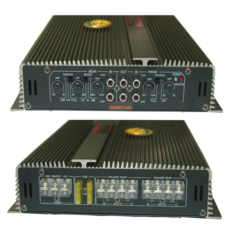 Супер-мощность 3800 Вт 4CH 12 в автомобильный усилитель Hi-Fi высококачественный стерео громкоговоритель автомобильный аудио усилитель сабвуфера
