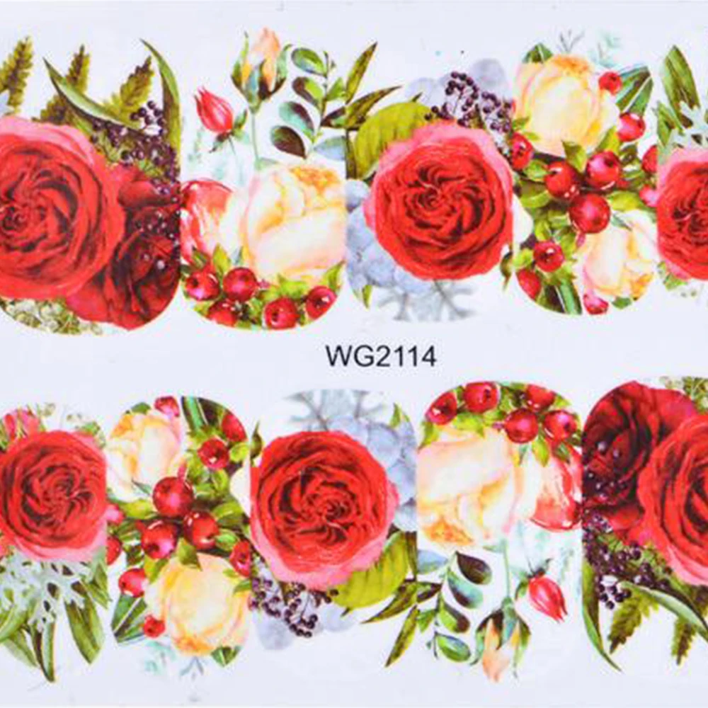 Цветок цветные наклейки для ногтей ко Дню Святого Валентина наклейка с цветком