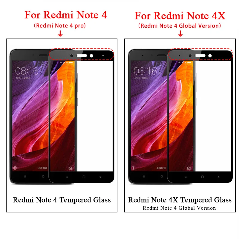 Закаленное стекло для Redmi 4a 4x3 Защита экрана Xiaomi Red Mi Note 3 4 4x 5a Pro защитное с полным