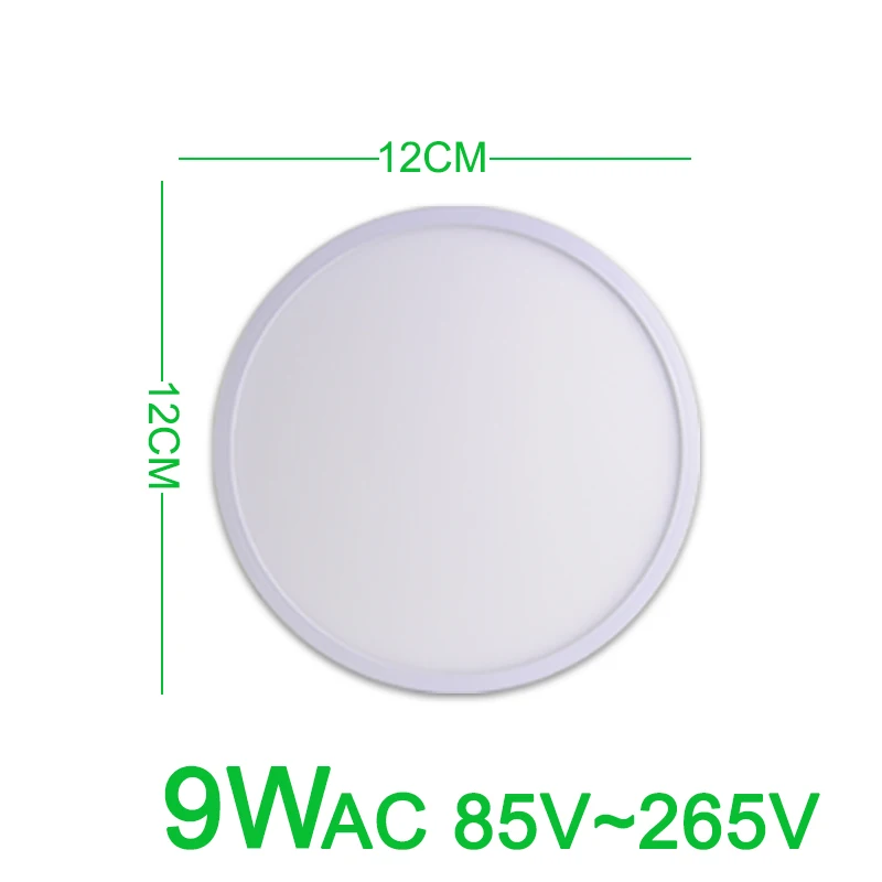 9W 12CM AC85V-265V Потолочный светильник 24 Вт, 18 Вт, 13 Вт, 9 Вт, 6 Вт, светодиодный панельный светильник, потолочный светильник, поверхностный монтаж, AC 85-265 в, современный светильник для дома, светодиодный потолочный светильник ing - Цвет корпуса: 9W 12CM AC85V-265V