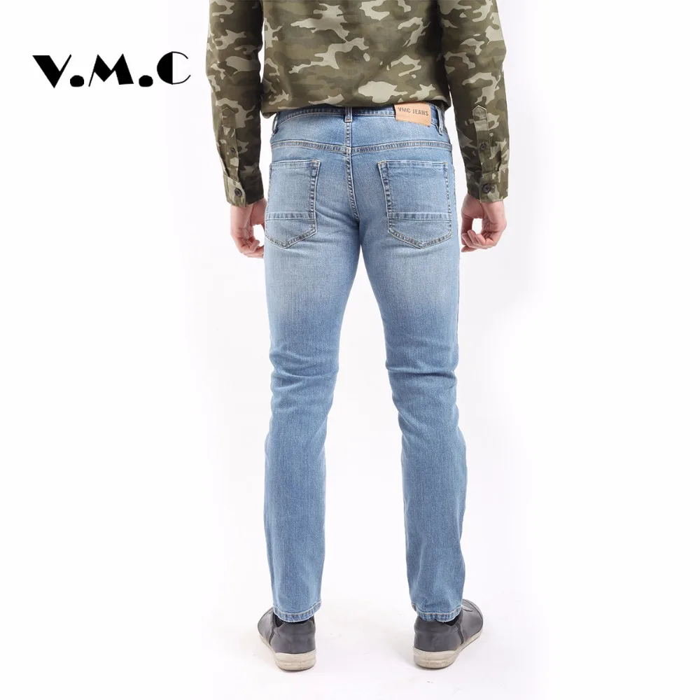 2017 New design Spring Famous Brand Men Slim Jeans male 100% Cotton Straight Pants VMC Long Denim Trousers | Мужская одежда