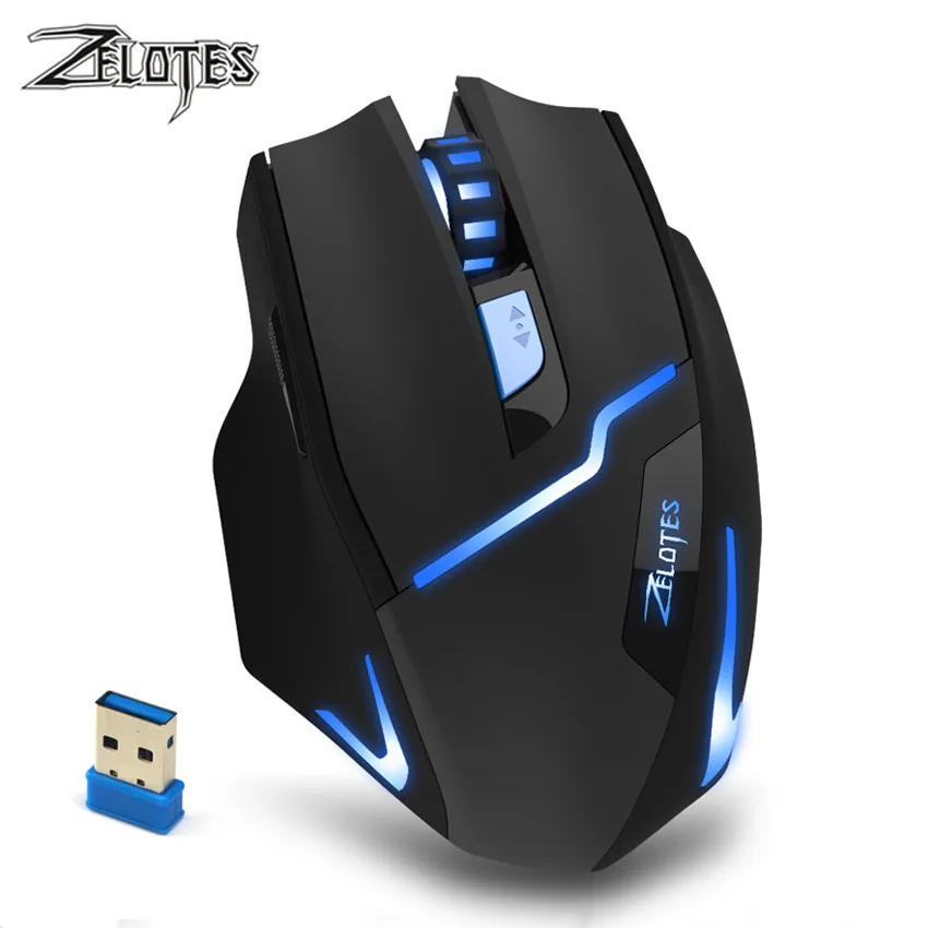 Беспроводная оптическая игровая мышь ZELOTES 2 4 ГГц 2400 DPI|Мыши| |