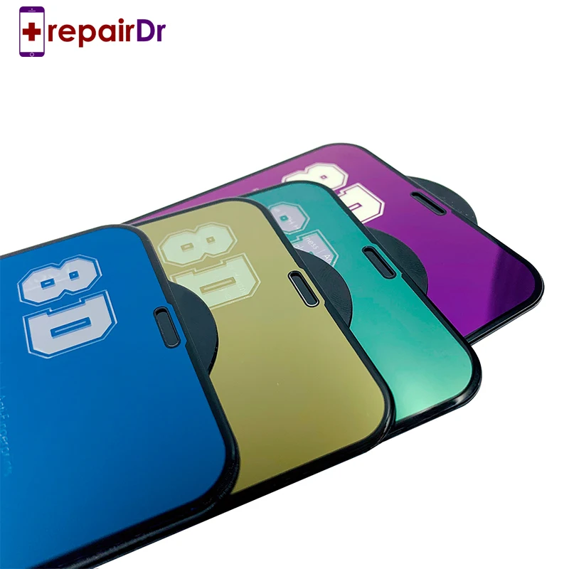 High-End Plating 8D Mirror Glass For iPhone 6 6S 7 8 Plus Colorful Reflective 9H Tempered i8P Screen Protector Skin | Мобильные