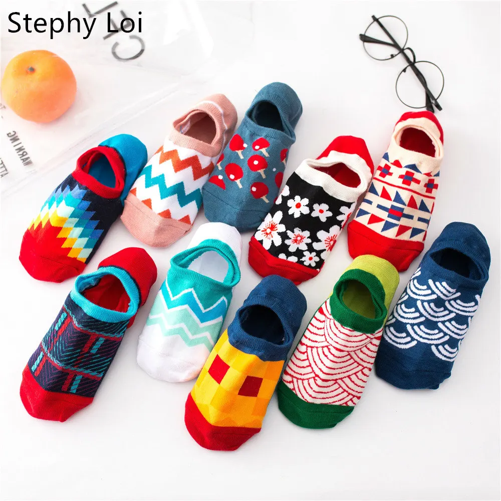 Женские хлопковые носки Happy 5 пар милых розовых носков без показа в стиле