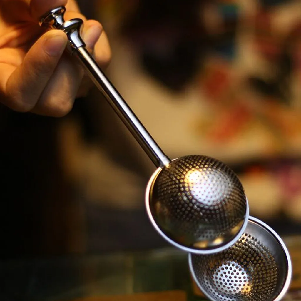 Ложка из нержавеющей стали для заварки чая с отрывными листьями шарик фильтр