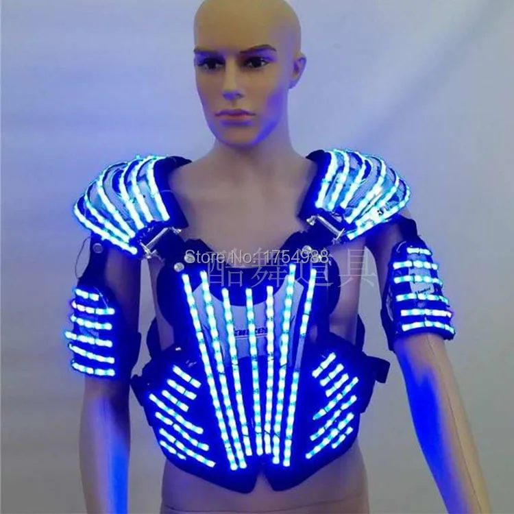 Принадлежности для вечеринок панцири светодиодные светящиеся костюмы роботов