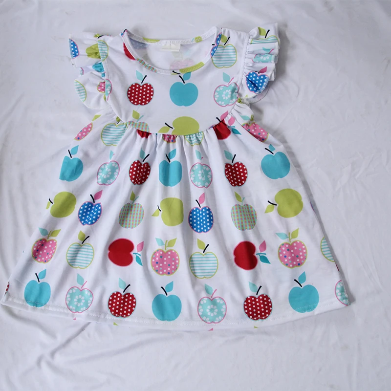 

Children New Style Summer Popular Girl School Days Print Pattern Baby Set Cotton Short Sleeved Pants Back to School Girls Set