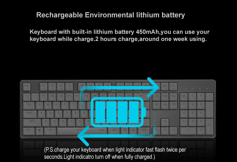 Rapoo подсветкой Перезаряжаемые Bluetooth механическая клавиатура переключаться между 4 устройств связи для Оконные рамы Mac OS Планшетные ПК