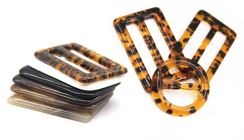 1 pack black white coffee resin belt buckle for Luggage women dress overcoat windcoat decoration garment accessories DIY