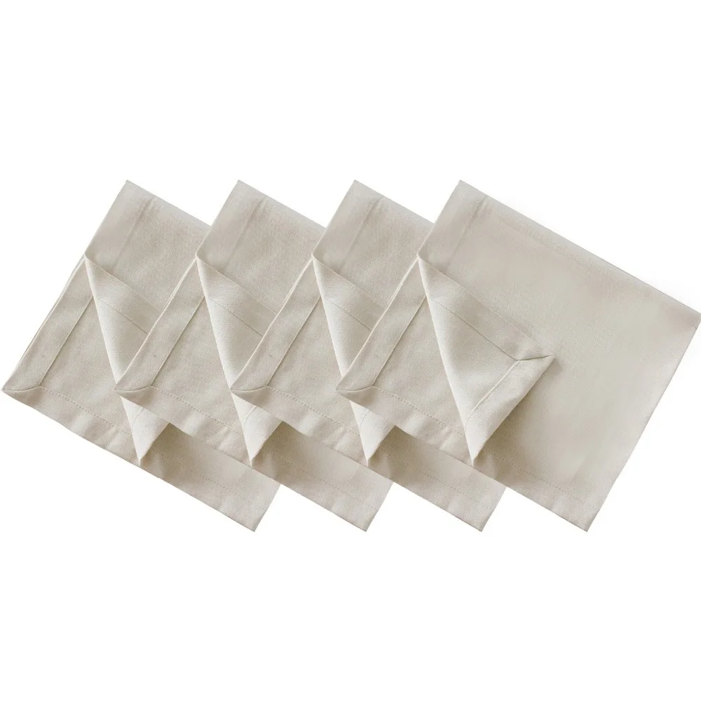 Промоакция набор из 4 скатертей для стола поли/хлопчатобумажный холст