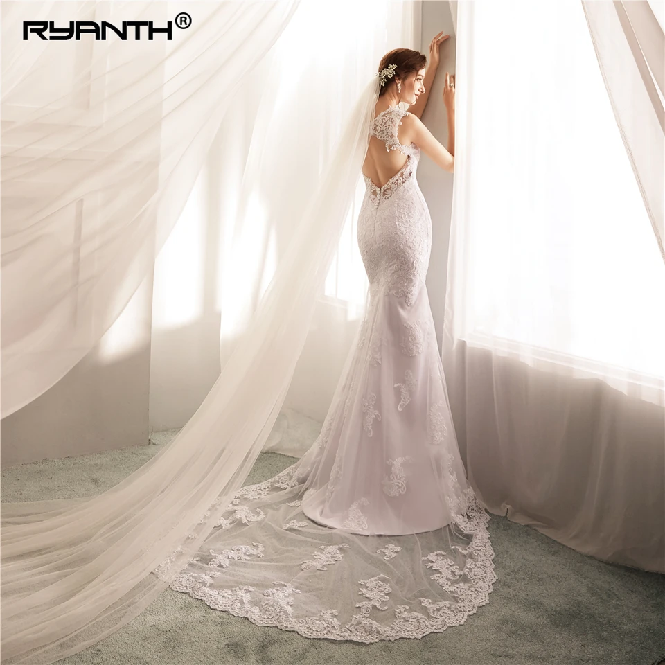 Boho Vestido De Noiva сексуальное кружевное с рыбьим хвостом настоящая фотография пляжные свадебные платья Дешевые спинки суд Поезд халат de Mariage