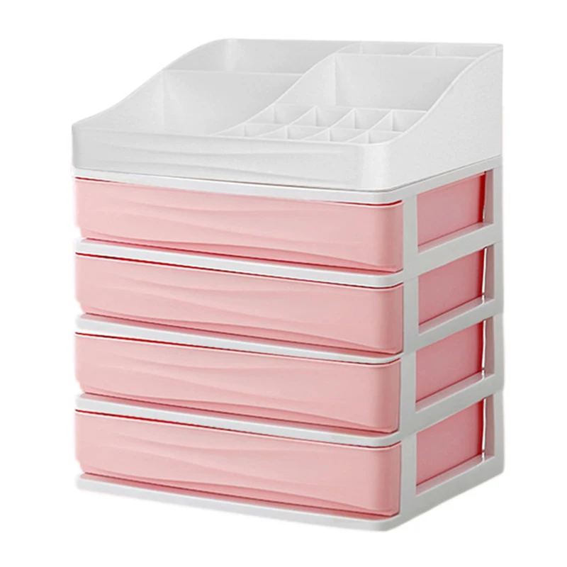 CombinablePlastic косметический ящик Органайзер для макияжа коробка для хранения косметики контейнер для ногтей шкатулка держатель настольный чехол для хранения
