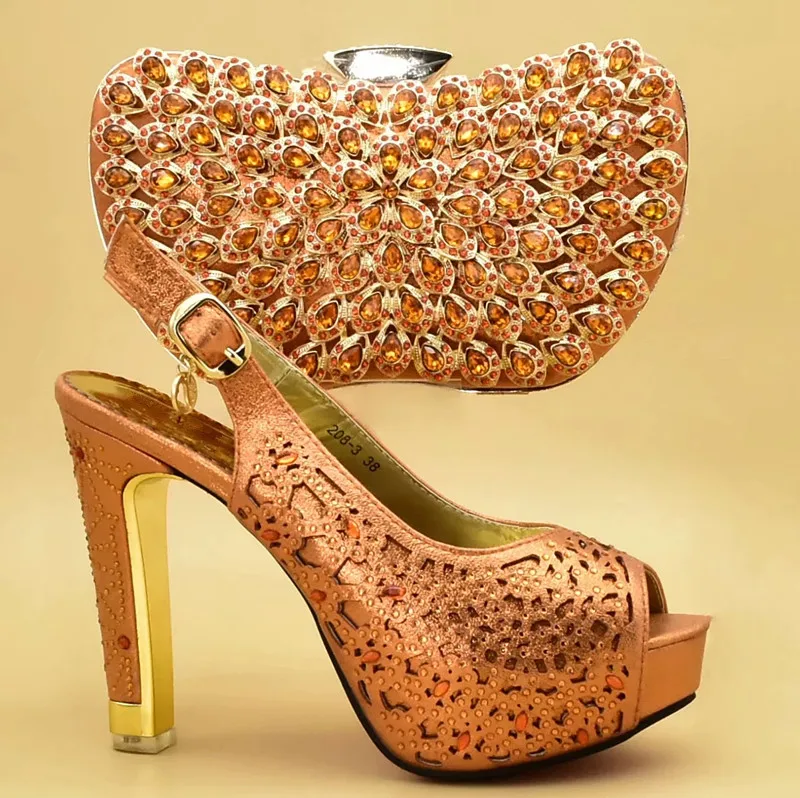 Модный комплект из туфель и сумочки для вечеринки женский свадебный обуви сумки