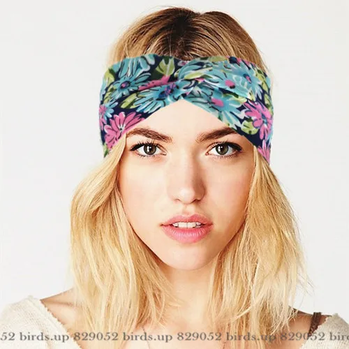Boho хлопок твист повязки на голову для женщин Эластичный Тюрбан повязка на голову спортивная повязка на голову аксессуары для волос для девушек аксессуары для улицы - Цвет: BA18