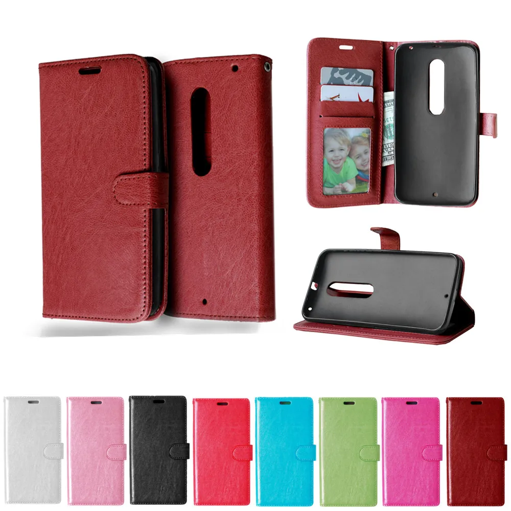 Однотонные кожаные чехлы для Motorola Moto X Style XT1572 XT1570 Модный чехол бумажник с