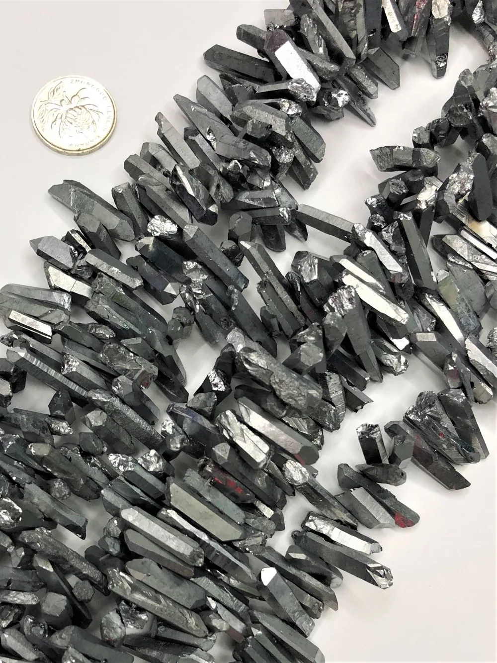 

3-5x18-30mmNatural Quartzs White K ColourWand Worry stone Semi Precious Beads DIY Loose beads Strand 15 inches Wholesale For DIY