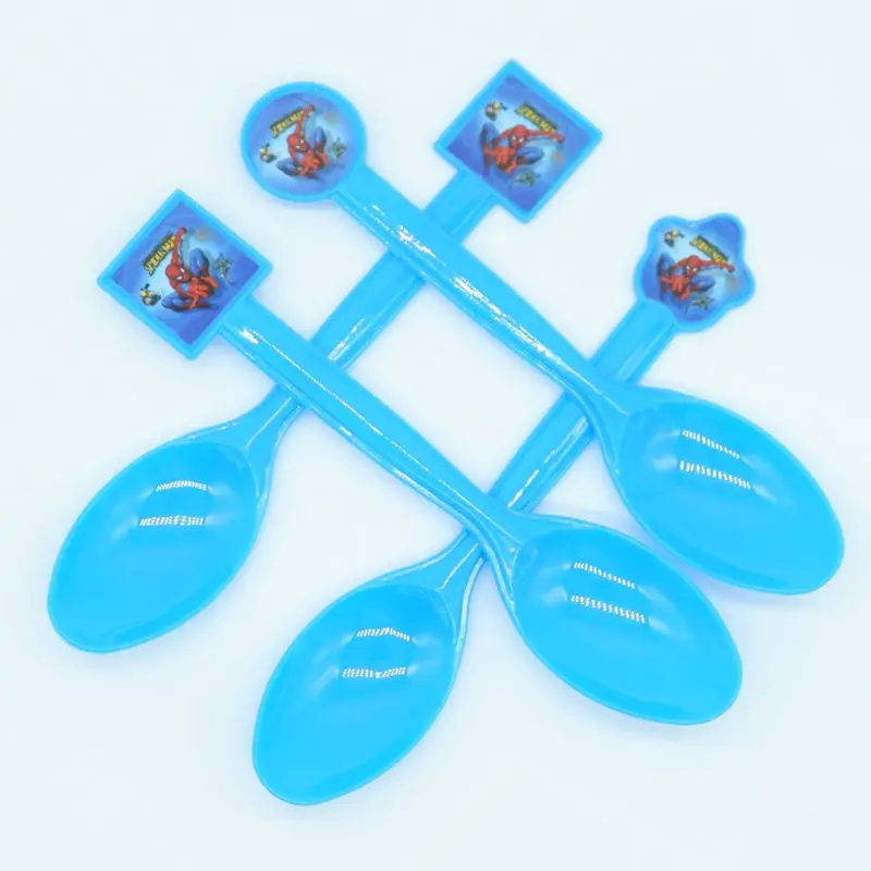 Spoon 10pcs 10 шт./лот 7 дюймов Человек-Паук День рождения Свадебная вечеринка принадлежности украшения торт блюдо Одноразовые бумажные тарелки для детского душа сувениры - Цвет: Spoon 10pcs