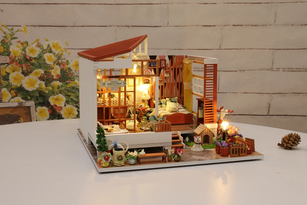 Кукольный дом ручной работы мебель Miniatura Diy кукольные домики миниатюрный кукольный домик деревянные игрушки для детей Взрослые подарок на день рождения
