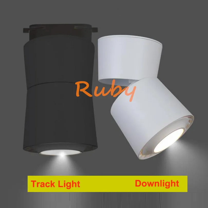 6x Dimmable LED Track Lights 15W 20W CREE Downlights Adjustable 360 Rotatable Surface Mounted Spot Light Free Shipping | Лампы и