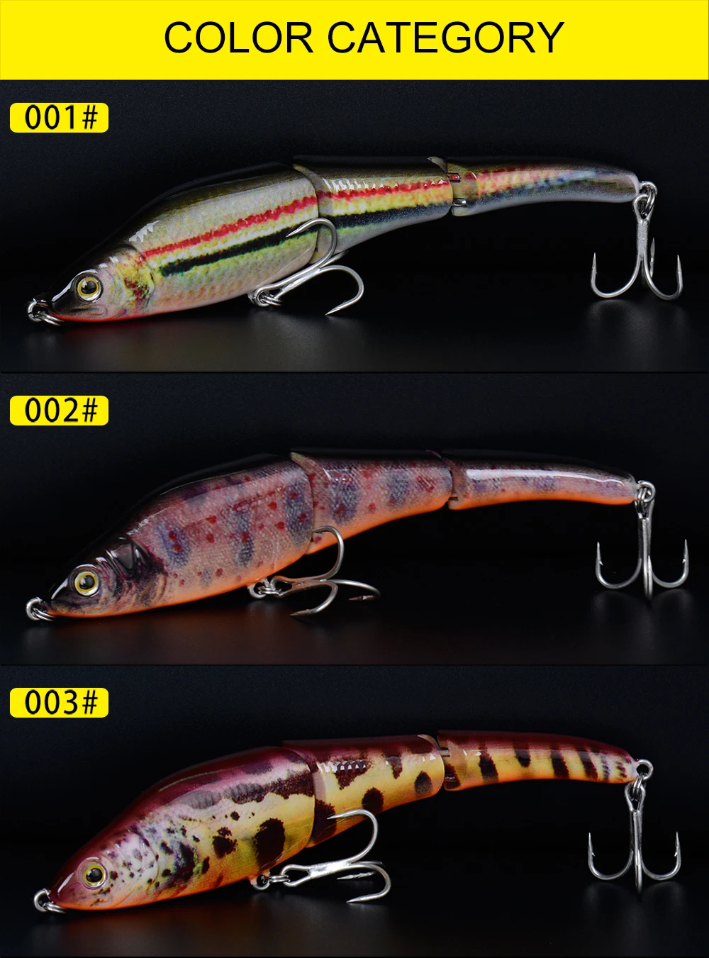 130 мм 22 г медленное погружение шарнирная приманка Swimbait 3 Сегменты Jerkbait приманка для рыбалки карандаш снасти