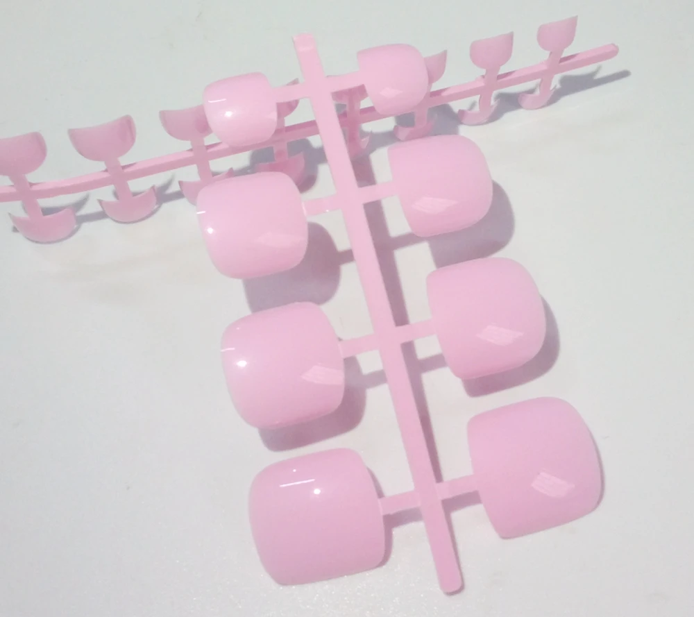 pink Сладкий карамельный цвет поддельные ногти Блестящий светильник коричневый ложный носок ногтей для Леди DIY Ноги Типсы для маникюра Инструменты P57t - Цвет: pink