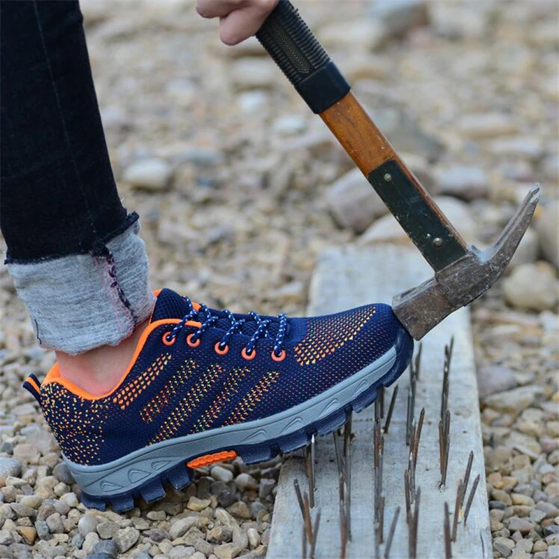 Мужские защитные ботинки Fine Zero 100% Рабочая защитная обувь стальной носок для