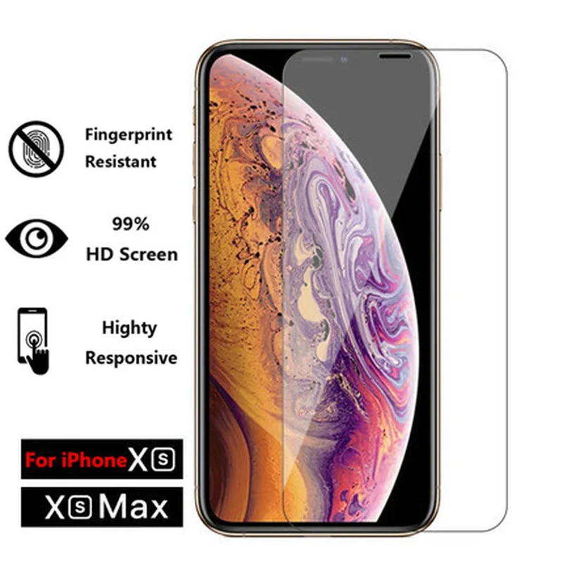 2 шт. Экран протектор для iPhone Xs Макс против царапин закаленным Стекло 10 Xr Max