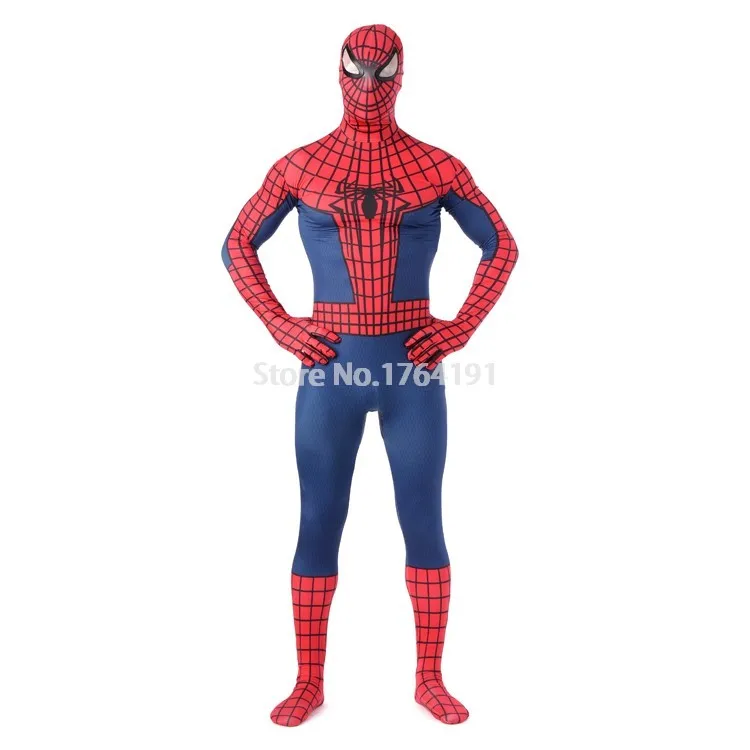 Индивидуальный заказ Синий/Красный лайкры полный Средства ухода за кожей Zentai