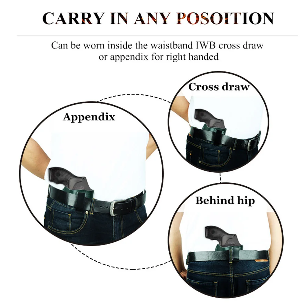 New Style PU Leather Carry Holster gun Clip Case for Glock 17 19 22 23 43 Carry Clip-On Holster Gun Holster Pouch for Hunting