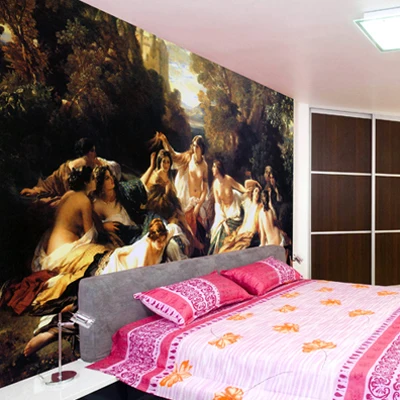 

Mural Three-dimensional 3d personalized mural lady map ktv background painting 3D wallpaper painting