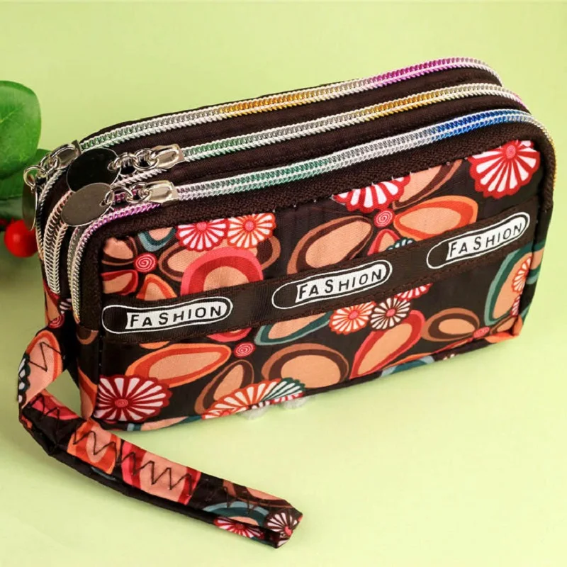 Нейлоновый женский маленький кошелек в горошек органайзер Женский для телефона