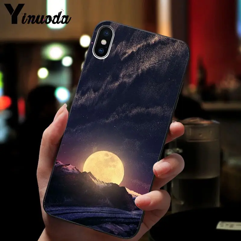 11pro MAX звездное небо Луна ТПУ Мягкий силиконовый чехол для телефона iPhone 6S 6plus 7 7plus 8