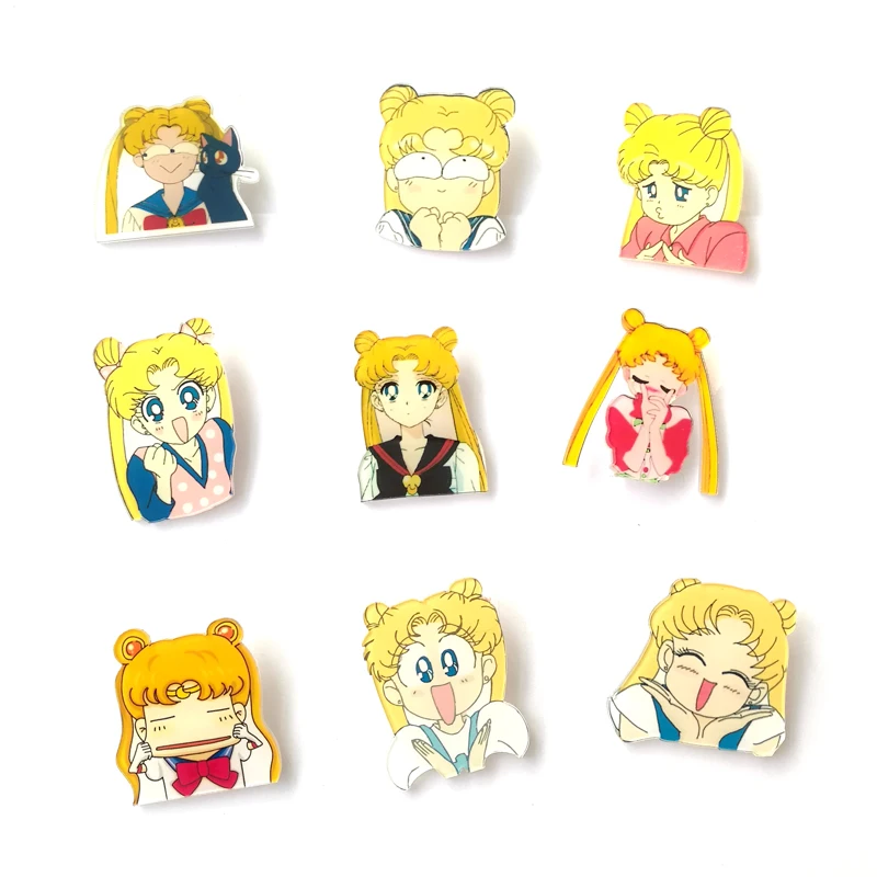 1 шт. мультфильм девушки значок для одежды акриловые Значки детей украшение на