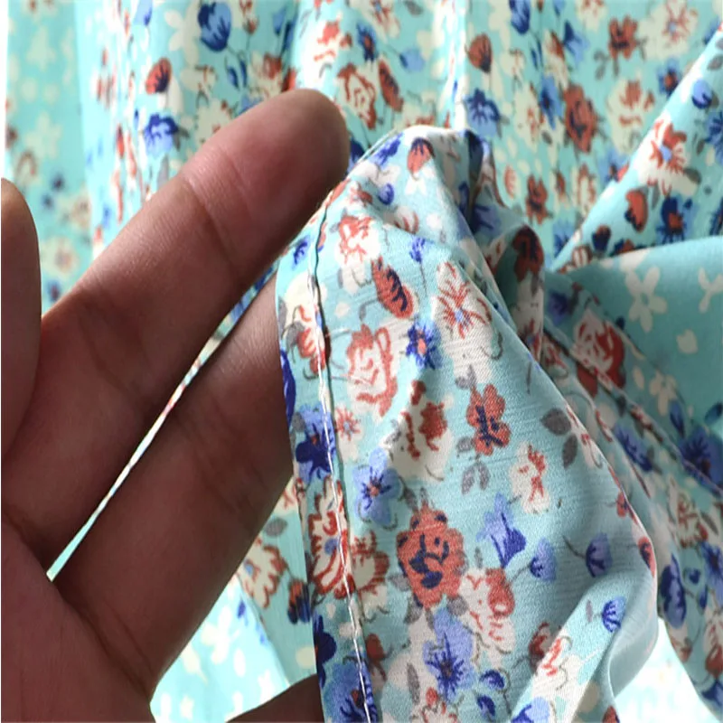 Европа и Америка горячие продажа плюс размер печати рукавов boho стиль dress шифон