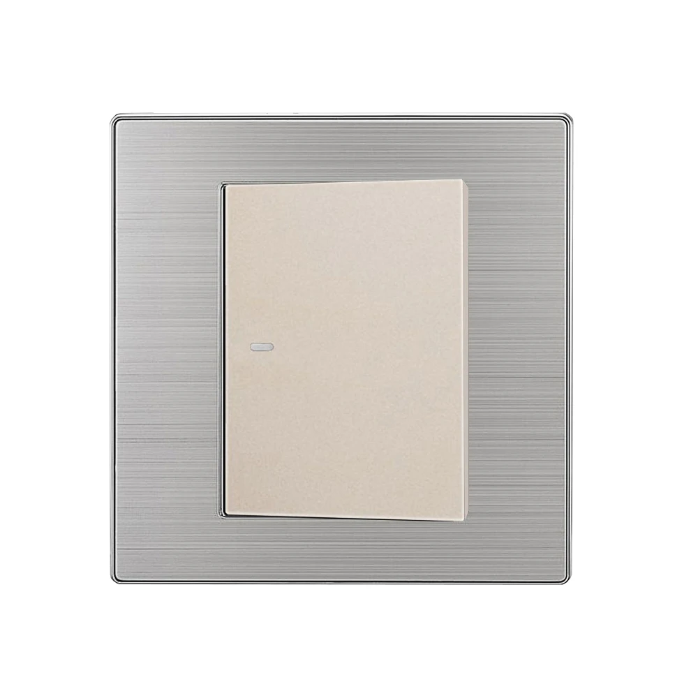 COSWALL однокнопочный настенный выключатель из нержавеющей стали|push button wall|1 gangwall power