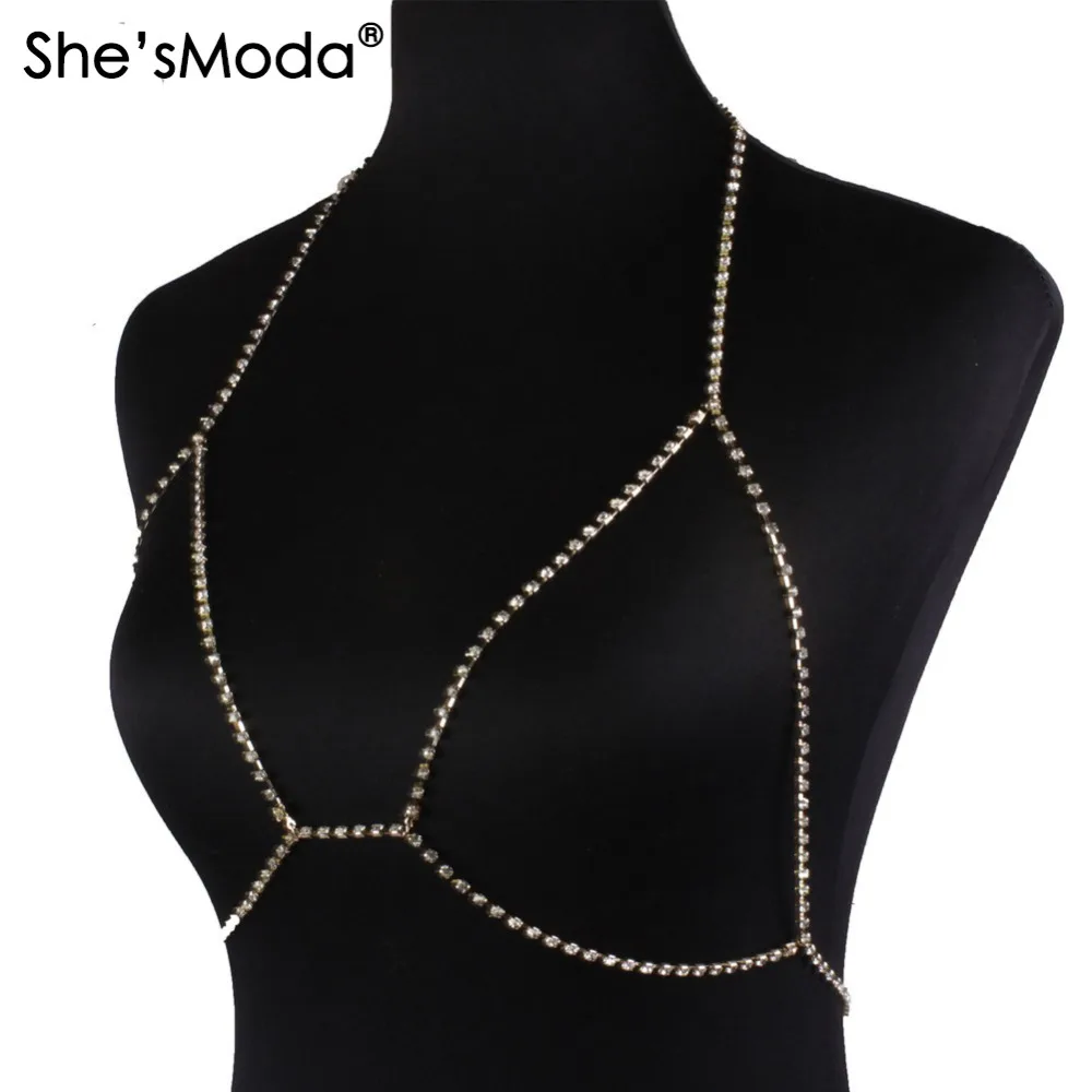 Женский бюстгальтер-цепочка She'sModa вечерние ювелирные изделия из